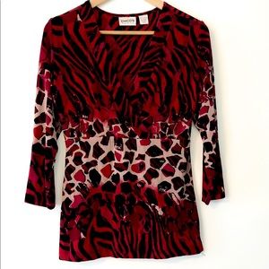 Chico’s Travelers Women’s 3/4 Length Sleeve Top